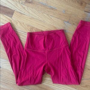 lululemon athletica Red High-Waist Leggings
